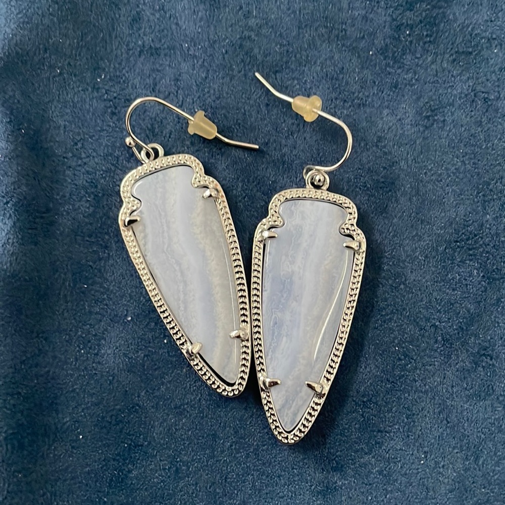 Kendra Scott Sky Earring in Blue Lace Agate